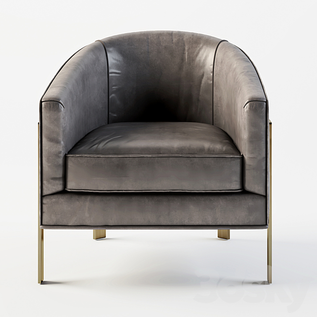 RH REGINALD LEATHER CHAIR 3DSMax File - thumbnail 2