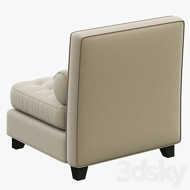 RH Teen Rylin Tufted Armless Chair 3ds Max - thumbnail 2