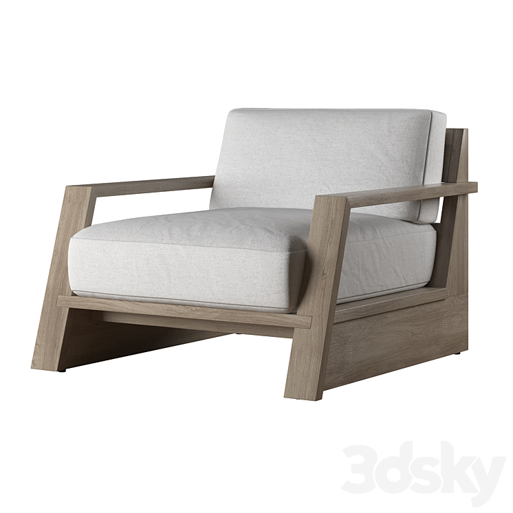 RH TROPEA LOUNGE CHAIR 3DS Max - thumbnail 1