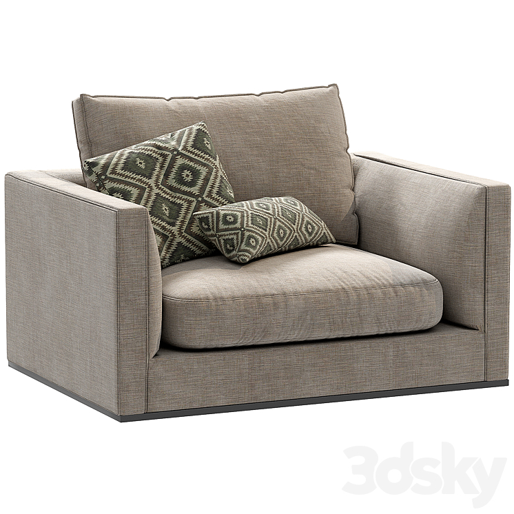 Richard Armchair 3DS Max Model - thumbnail 1