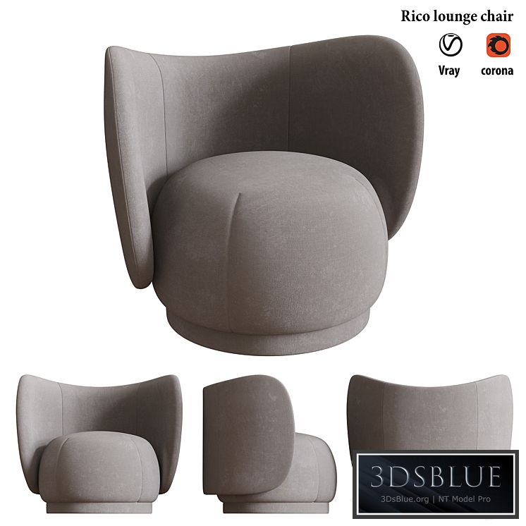 Rico lounge chair 3DS Max - thumbnail 3