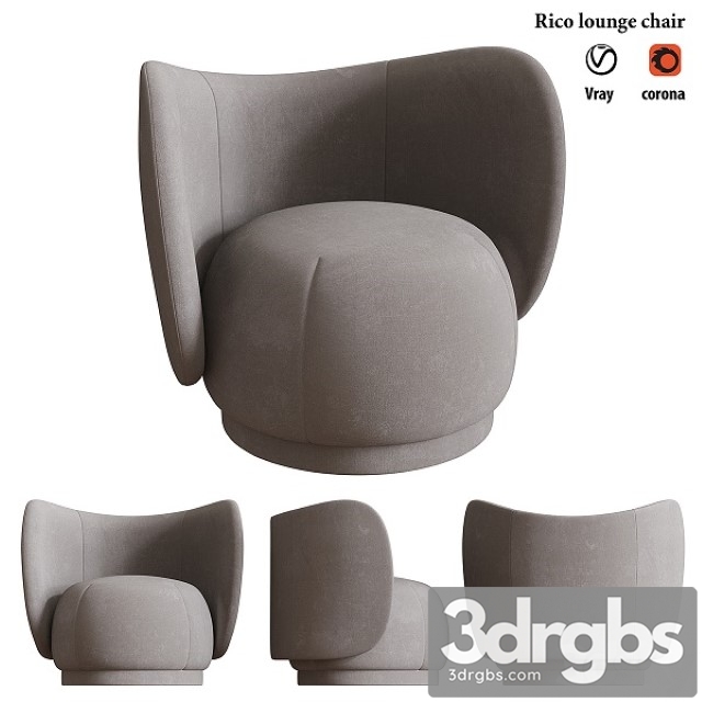 Rico Lounge Chair 3dsmax Download - thumbnail 1