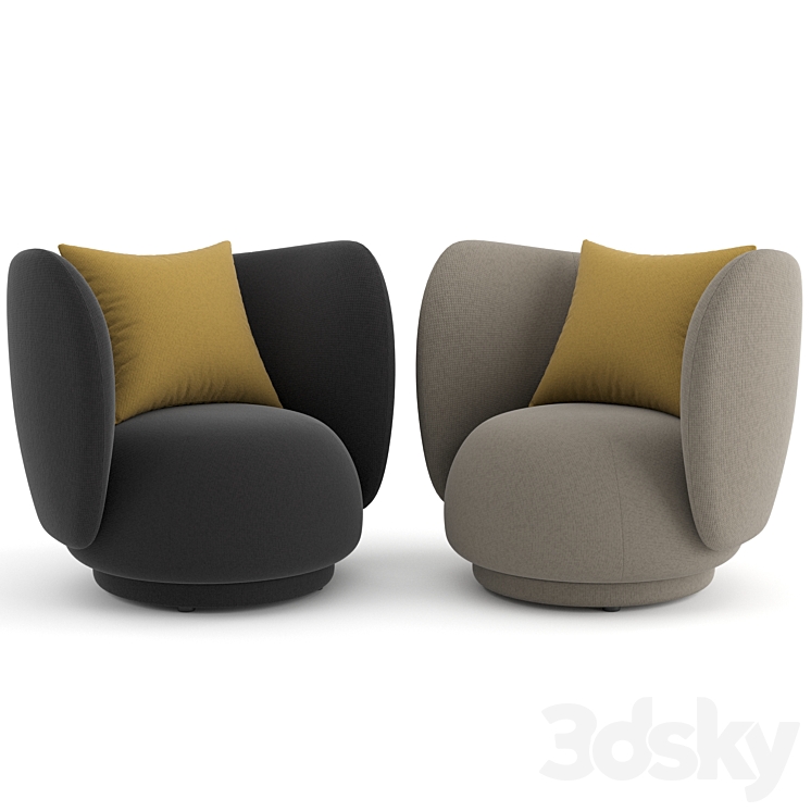 Rico Lounge Chair By ferm Living 3DS Max Model - thumbnail 1