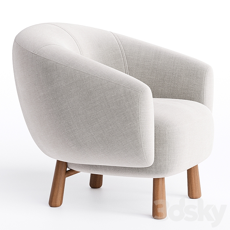 Rio Calligaris Armchair 3DS Max Model - thumbnail 2