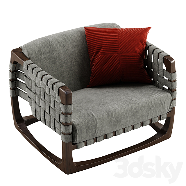 Riva bungalow armchair 3DS Max Model - thumbnail 2