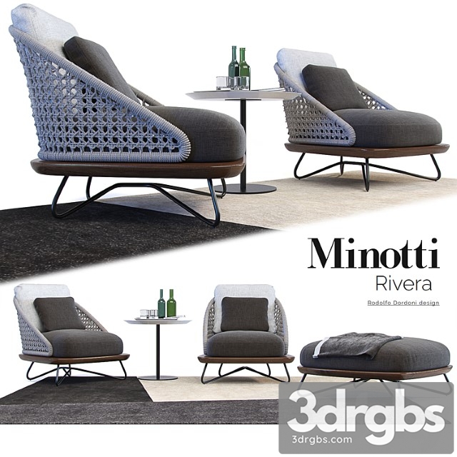 Riviera Minotti Rivera Armchair 3dsmax Download - thumbnail 1