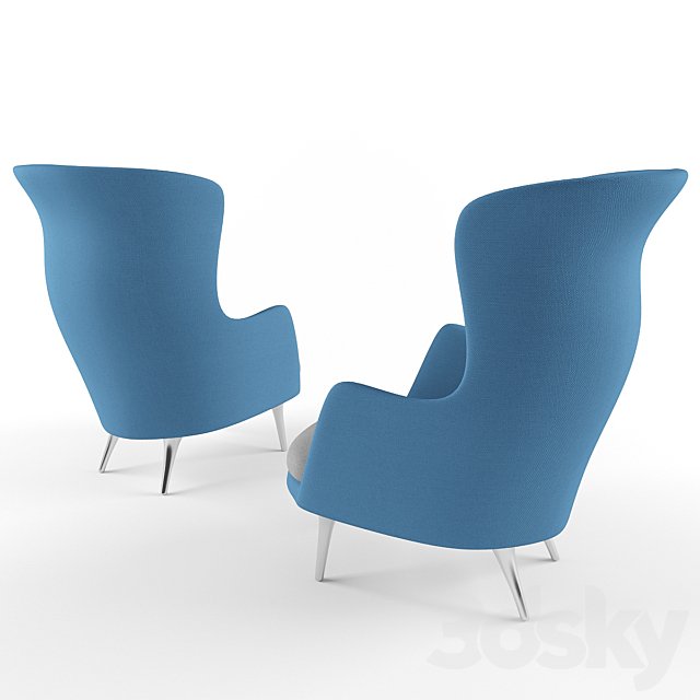 RO CHAIR by FRITZ HANSEN 3DS Max Model - thumbnail 2