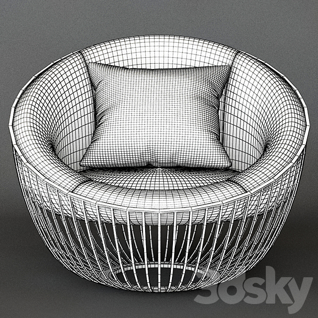 Roberto Cavalli_Cosmopolitan Tropical Armchair 3DS Max Model - thumbnail 2