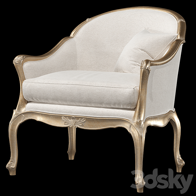 Roberto giovannini armchair art 1225 3DS Max Model - thumbnail 1