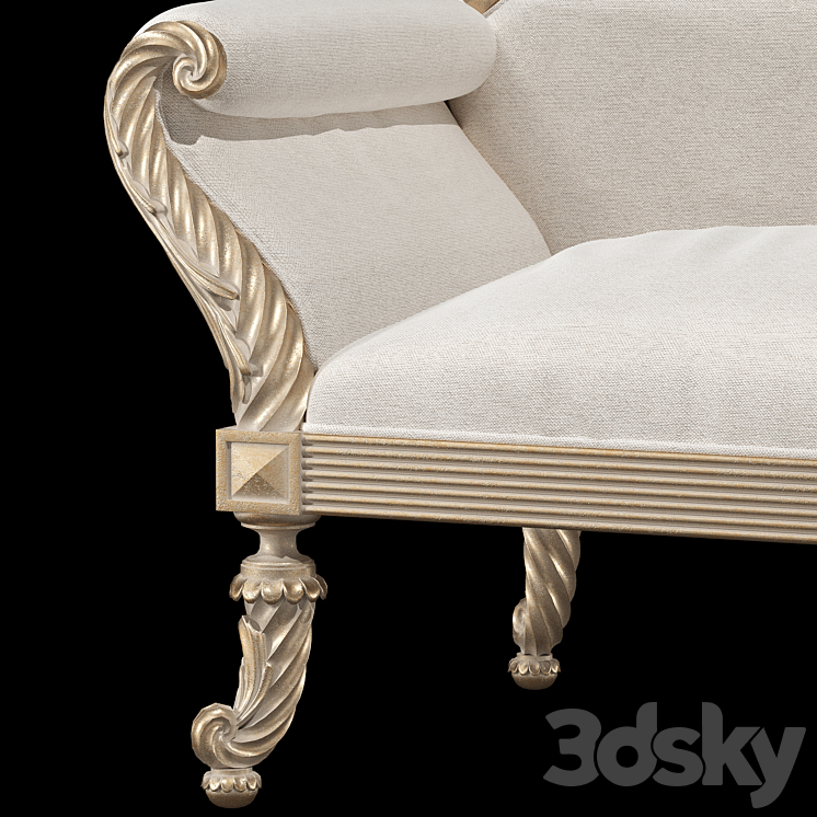 Roberto giovannini armchair art 676P 3DS Max Model - thumbnail 2