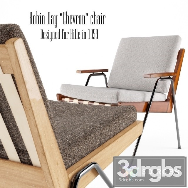 Robin Day Chevron Chair 3dsmax Download - thumbnail 1