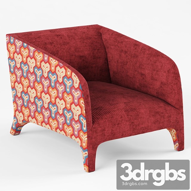 Roche Bobois Arcade Armchair 3dsmax Download - thumbnail 1