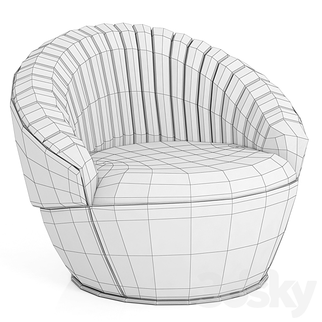 Roche Bobois CONSONANCE ARMCHAIR 3DSMax File - thumbnail 3