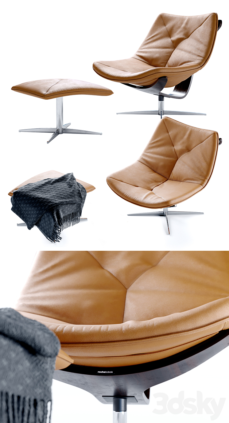 Roche Bobois Dolphin Armchair 3DS Max - thumbnail 2