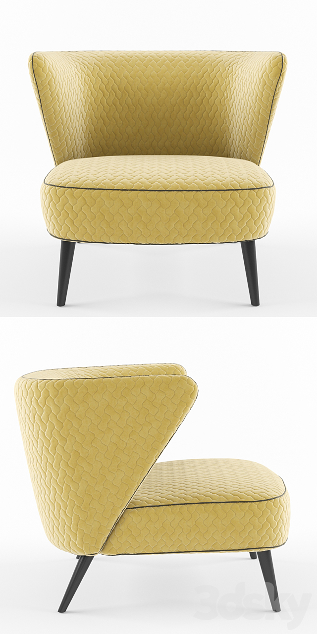 Roche Bobois Matador Armchair 3DS Max Model - thumbnail 2