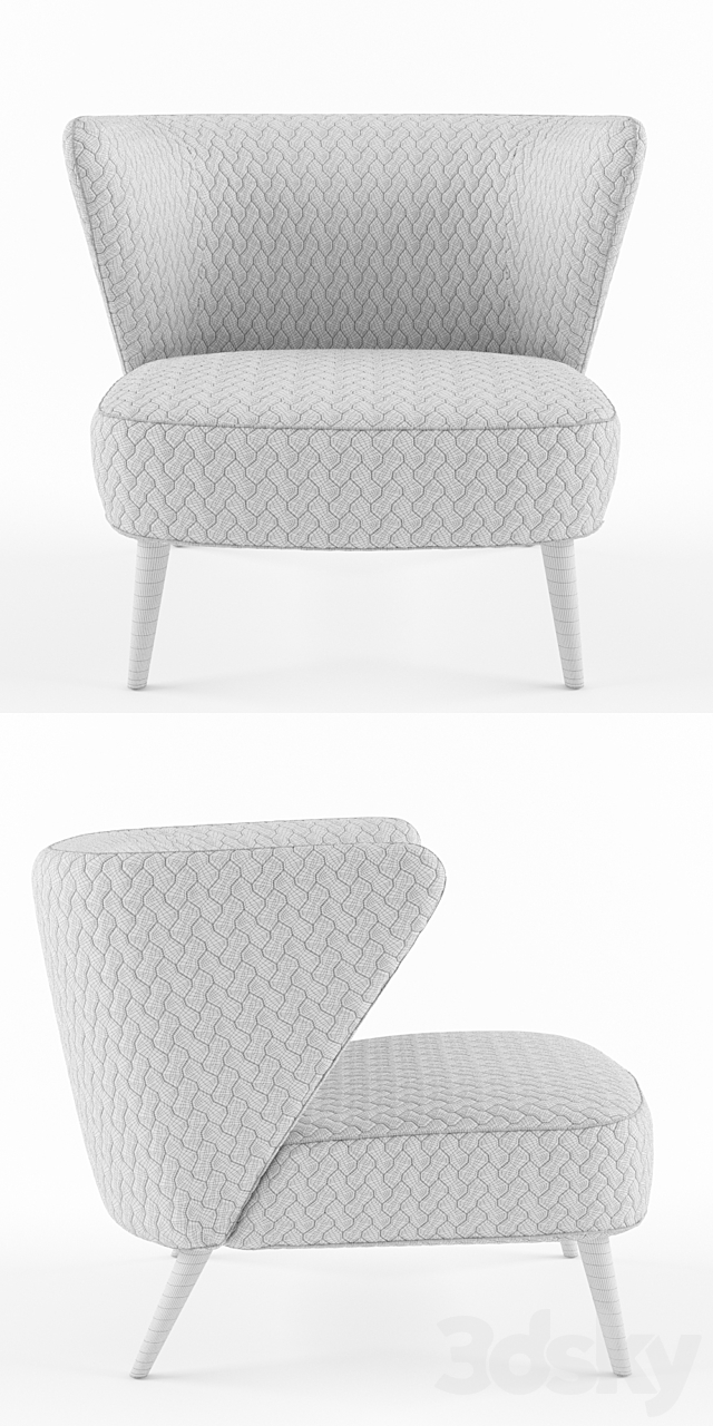 Roche Bobois Matador Armchair 3DS Max Model - thumbnail 3