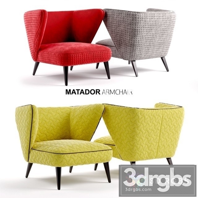 Roche Bobois Matador Armchair 3dsmax Download - thumbnail 1