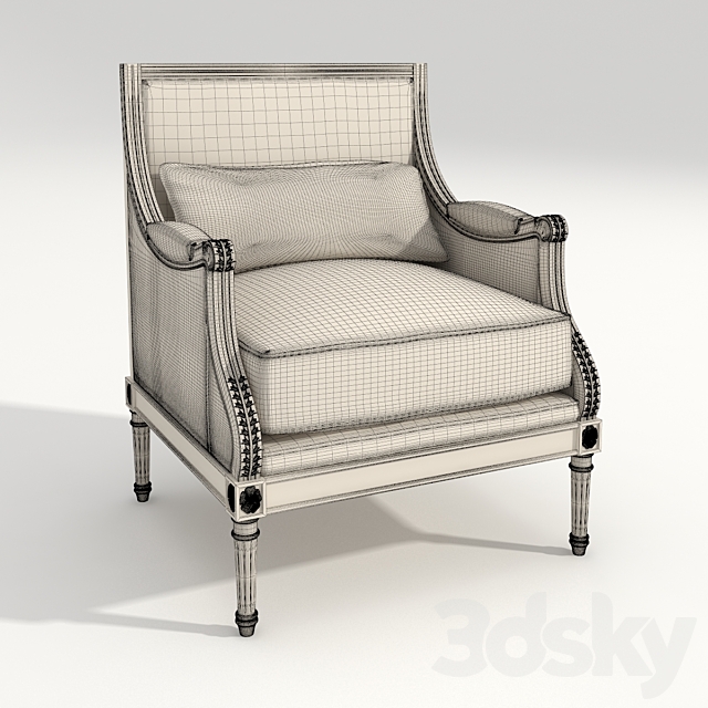 Roche Bobois Premium chair 3DS Max Model - thumbnail 2