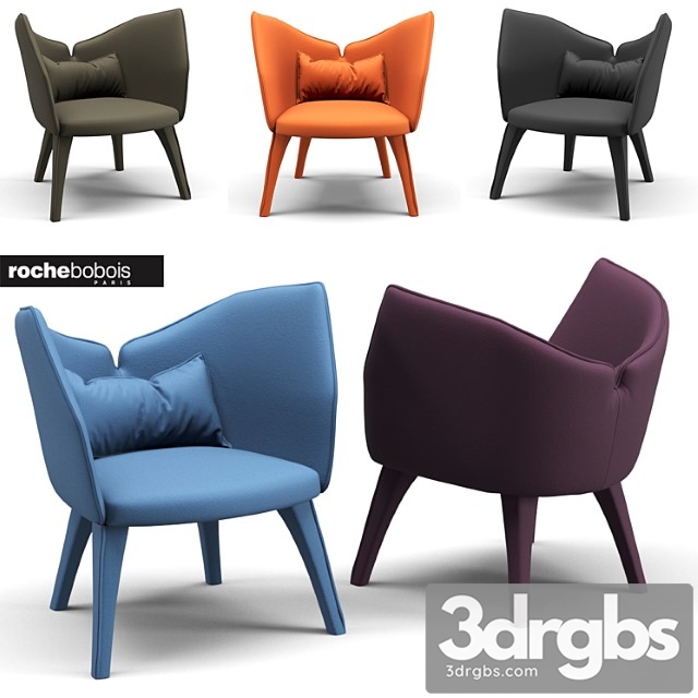 Rochebobois Lady B Armchair 3dsmax Download - thumbnail 1