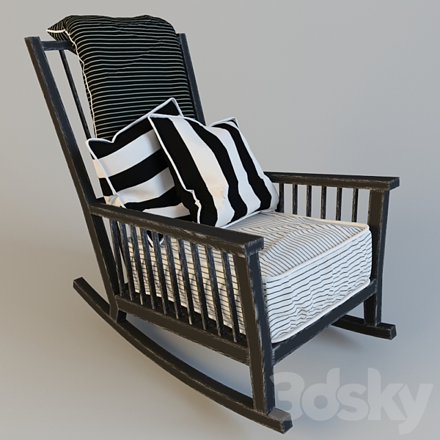 rocking chair 3ds Max - thumbnail 1