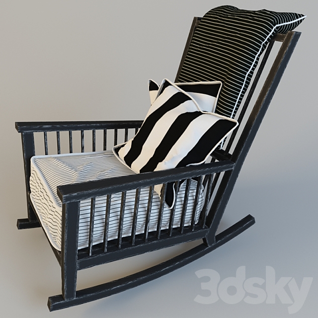 rocking chair 3ds Max - thumbnail 2