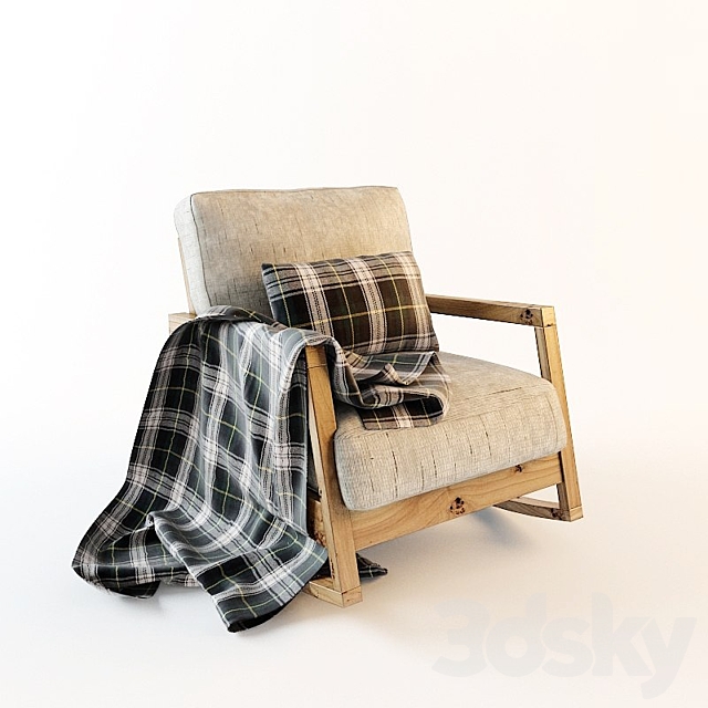 Rocking Chair 3DS Max Model - thumbnail 1