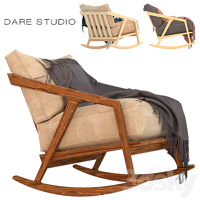 Rocking chair Dare Studio Katakana Rocking chair 3DSMax File - thumbnail 1