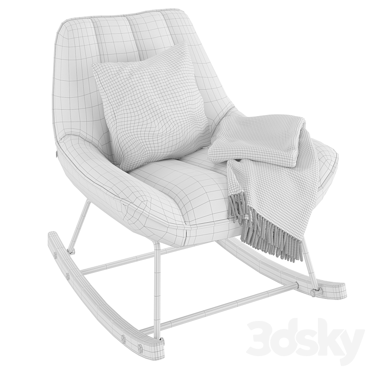 Rocking Chair Marlina 3DS Max - thumbnail 2