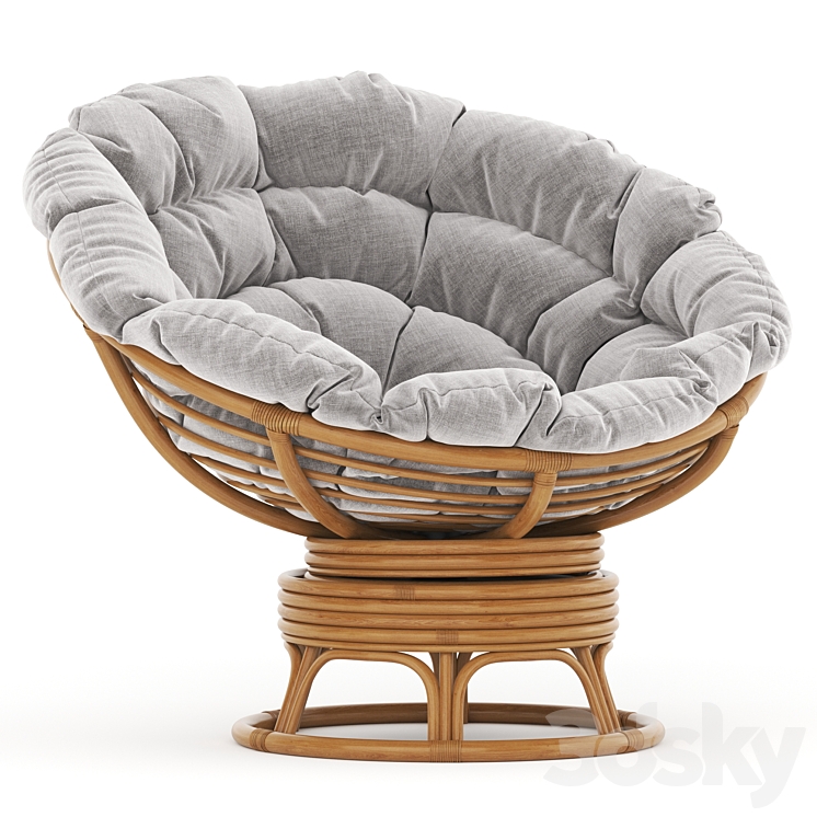 Rocking chair Papasan 3DS Max - thumbnail 1