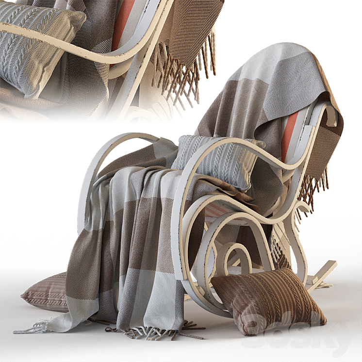 Rocking chair Provence 3DS Max - thumbnail 1