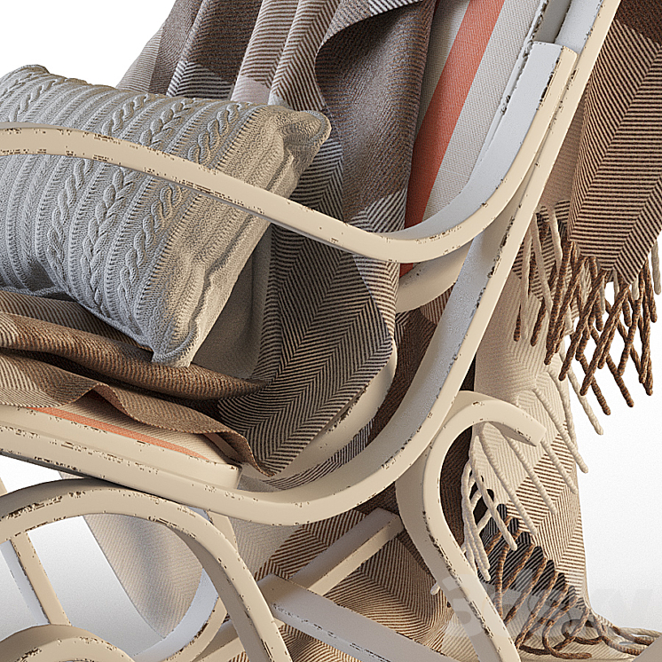 Rocking chair Provence 3DS Max - thumbnail 2