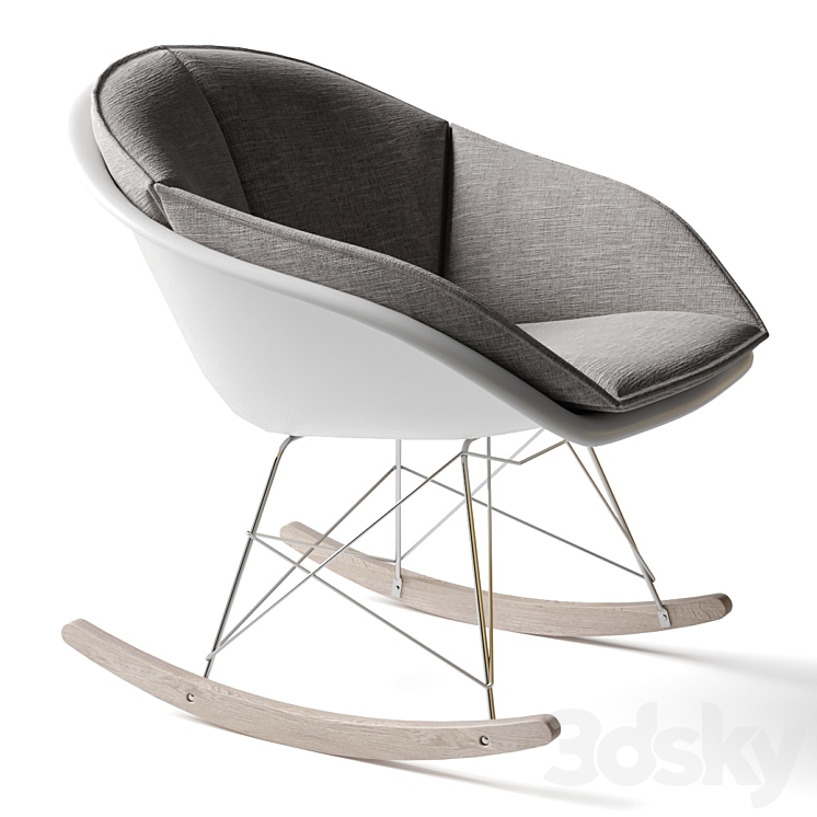 Rocking chair rocking chair 3DS Max Model - thumbnail 2