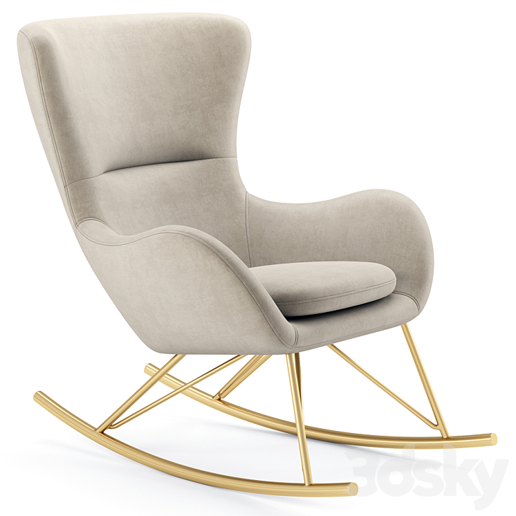 Rocking chair Scamby 3DS Max Model - thumbnail 1