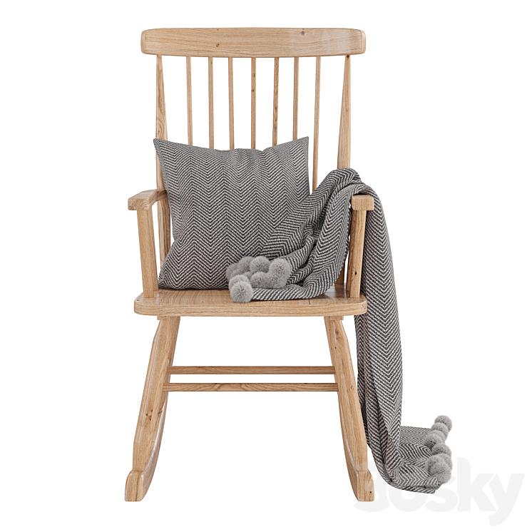 Rocking chair Terence 3DS Max - thumbnail 2