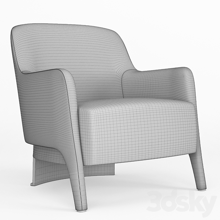 Rodolfo Dordoni Armchair 3DS Max - thumbnail 2