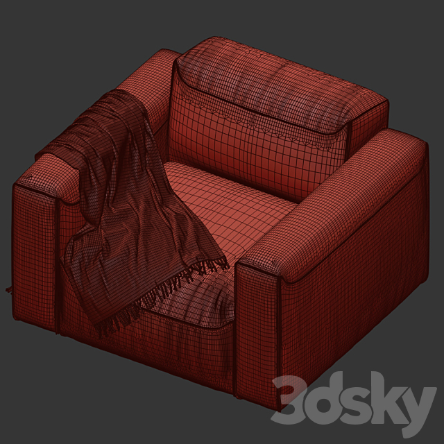 Rolf Benz 552 mio armchair 3ds Max - thumbnail 3