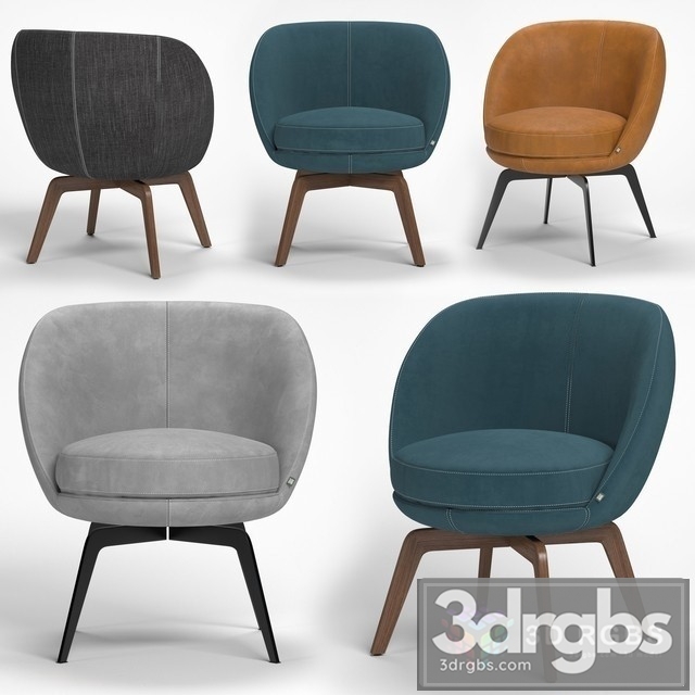 Rolf Benz 562 Armchair 3dsmax Download - thumbnail 1