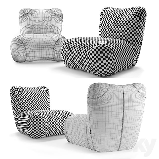 Rolf Benz. Chair Freistil 171. 3DSMax File - thumbnail 2