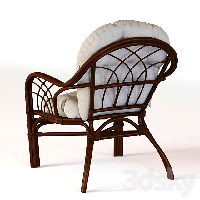 Roma rattan chair 3ds Max - thumbnail 3