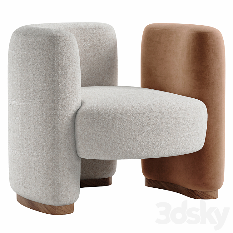 ROMANO armchair by noho 3DS Max Model - thumbnail 1