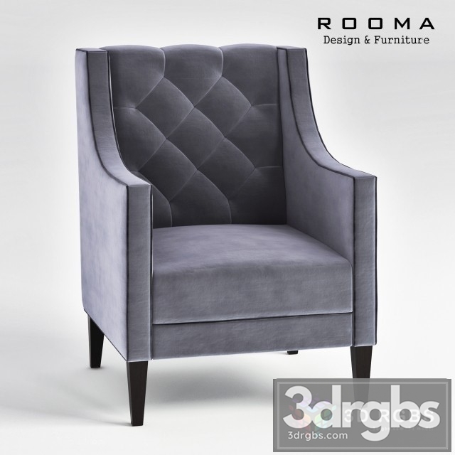 Rooma Design Kaza Armchair 3dsmax Download - thumbnail 1