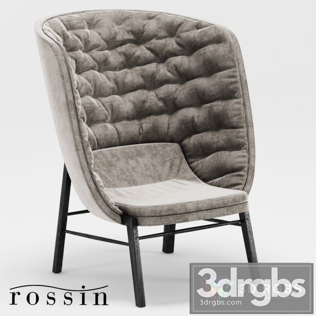 Rossin Cleo Wood Armchair 3dsmax Download - thumbnail 1