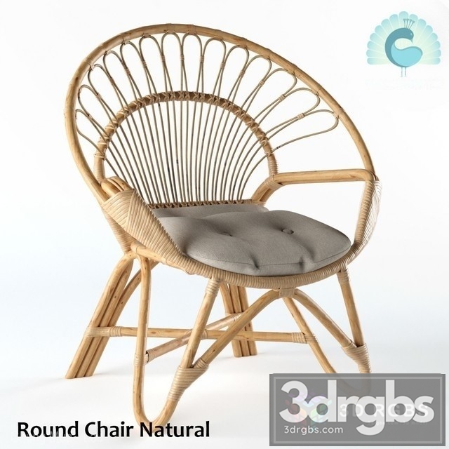 Round Chair 3dsmax Download - thumbnail 1