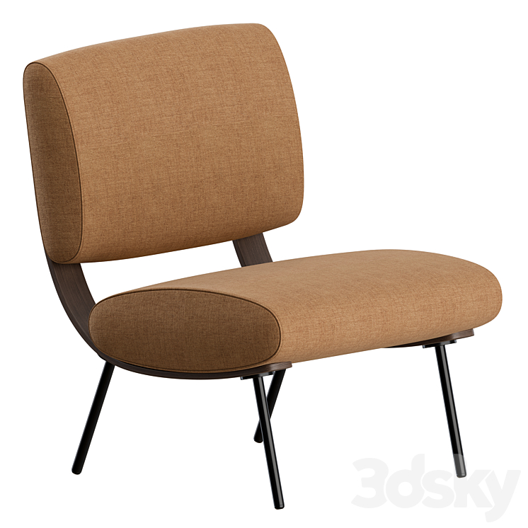 ROUND D.154.5 Armchair by Molteni & C 3DS Max Model - thumbnail 1