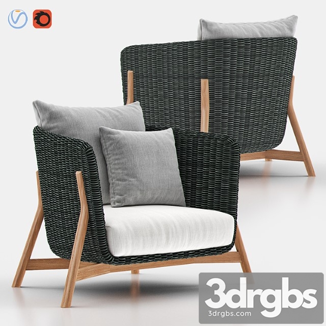 Round Sillon Armchair 3dsmax Download - thumbnail 1