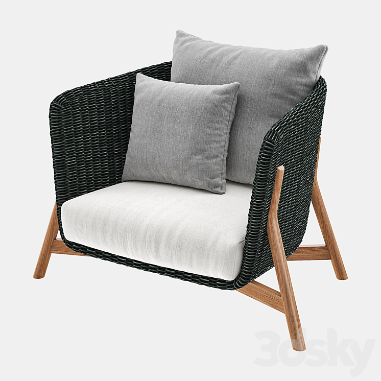 ROUND SILLON Armchair – POINT 3DS Max - thumbnail 2