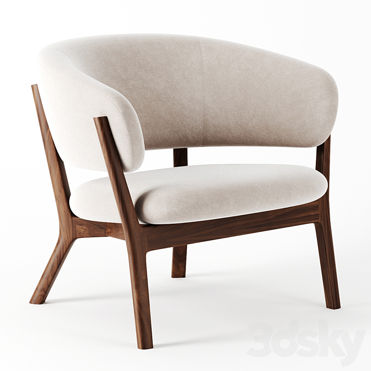 Roundish ARM Chair by Maruni 3DS Max - thumbnail 1