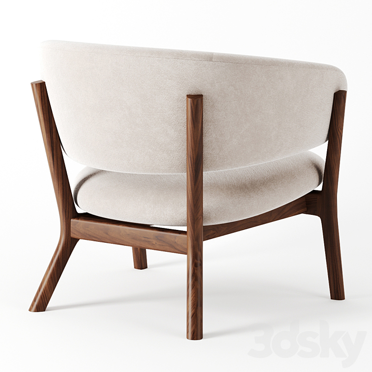 Roundish ARM Chair by Maruni 3DS Max - thumbnail 2