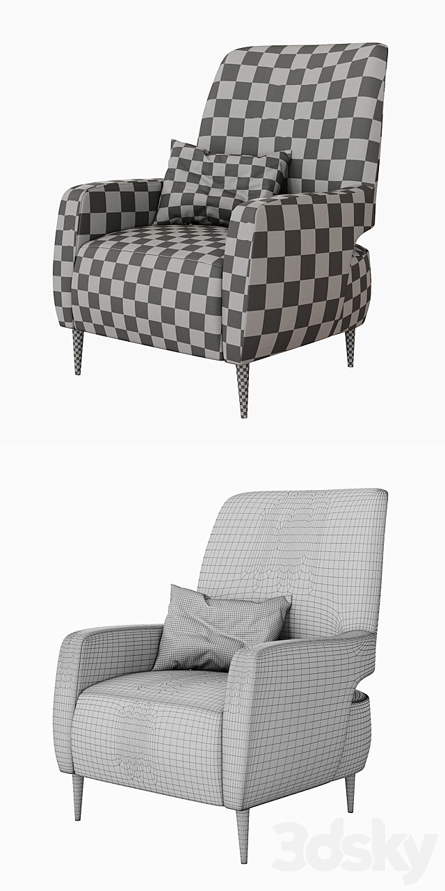 Rubelli casa Barbacan chair 3ds Max - thumbnail 3