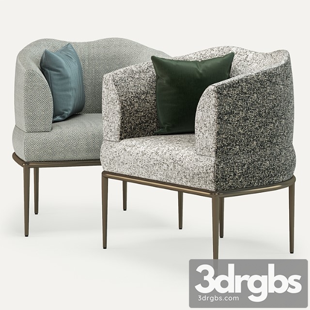 Rubelli clinton chair 3dsmax Download - thumbnail 1